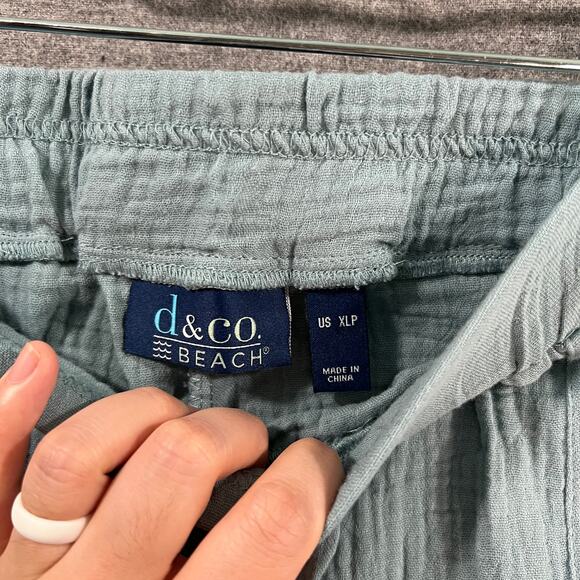 Denim & Co. Beach Petite Pull-On Cropped Pants Blue Bayou, Petite X-Large - Picture 3 of 7